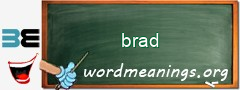 WordMeaning blackboard for brad